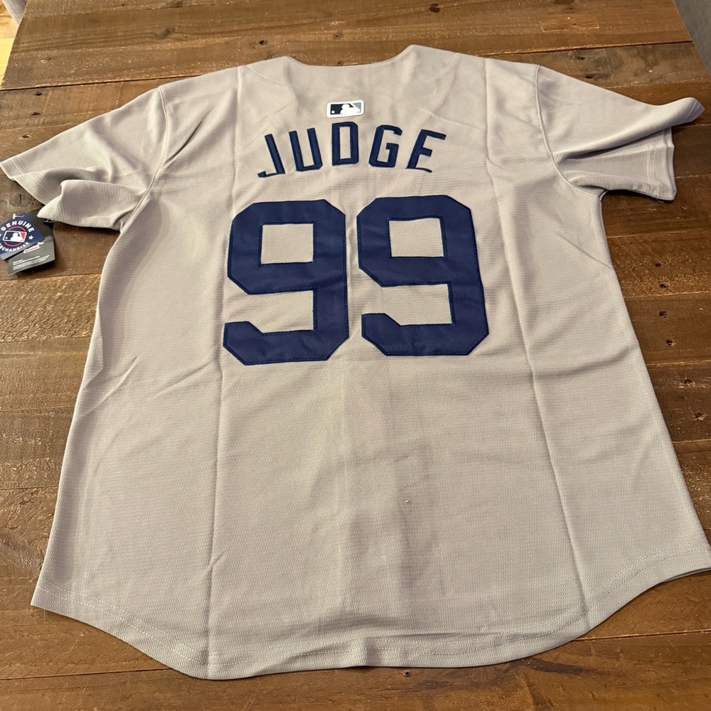 MLB NY Yankees Aaron Judge Away Gray Baseball Jersey Nike Vapor - Embroidered